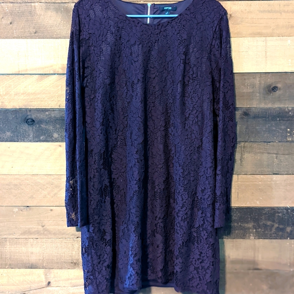 Dark Purple Lace Dress